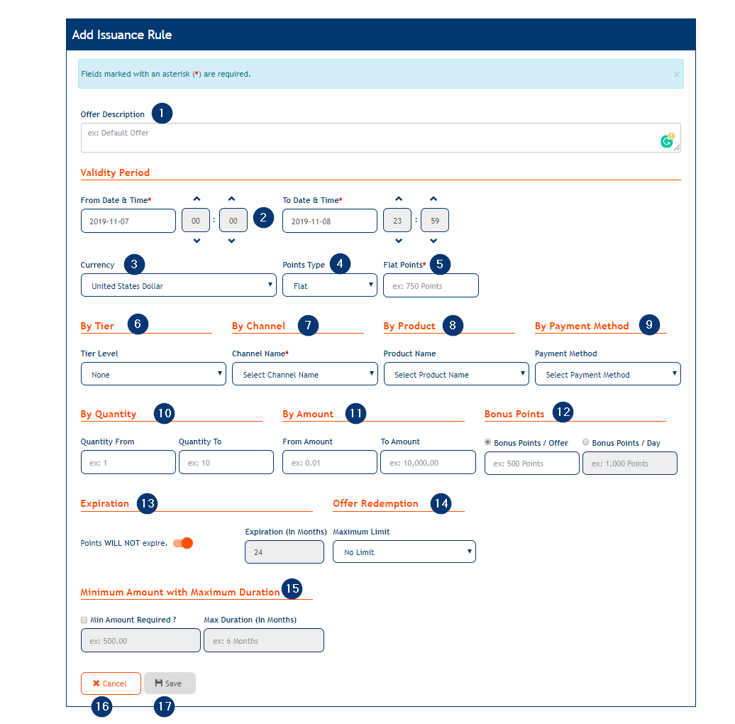 Add Issuance Rule