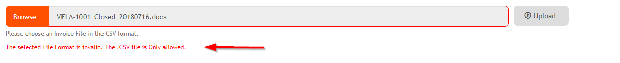 Non CSV File error