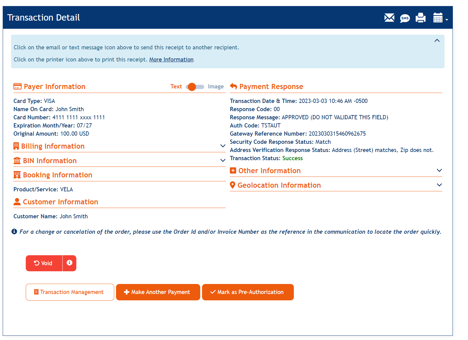 Transaction Detail