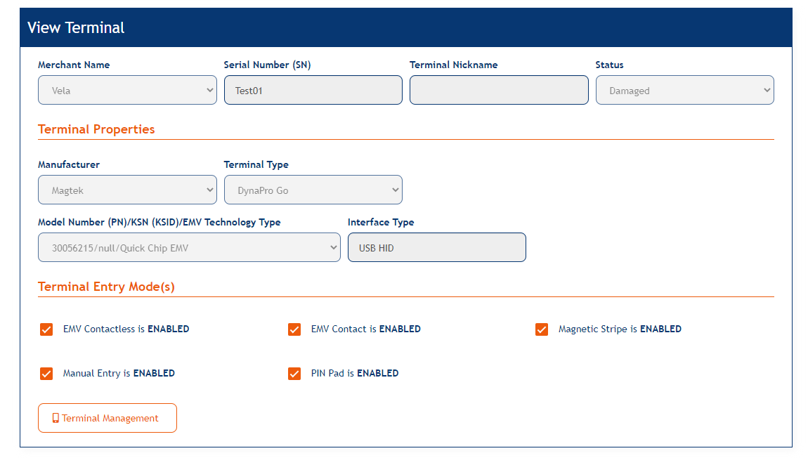 View POS Terminal