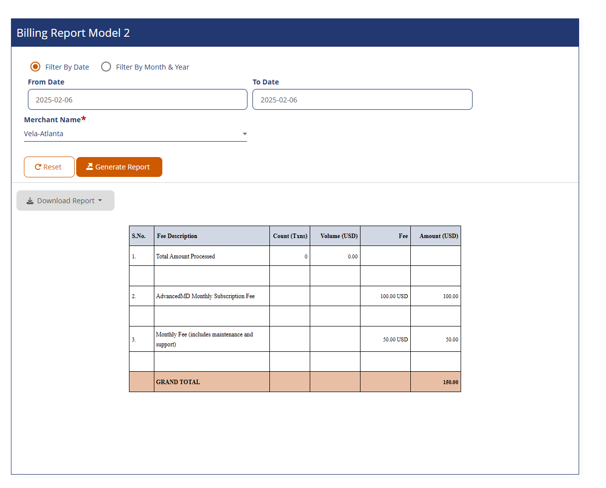 Billing Report 2