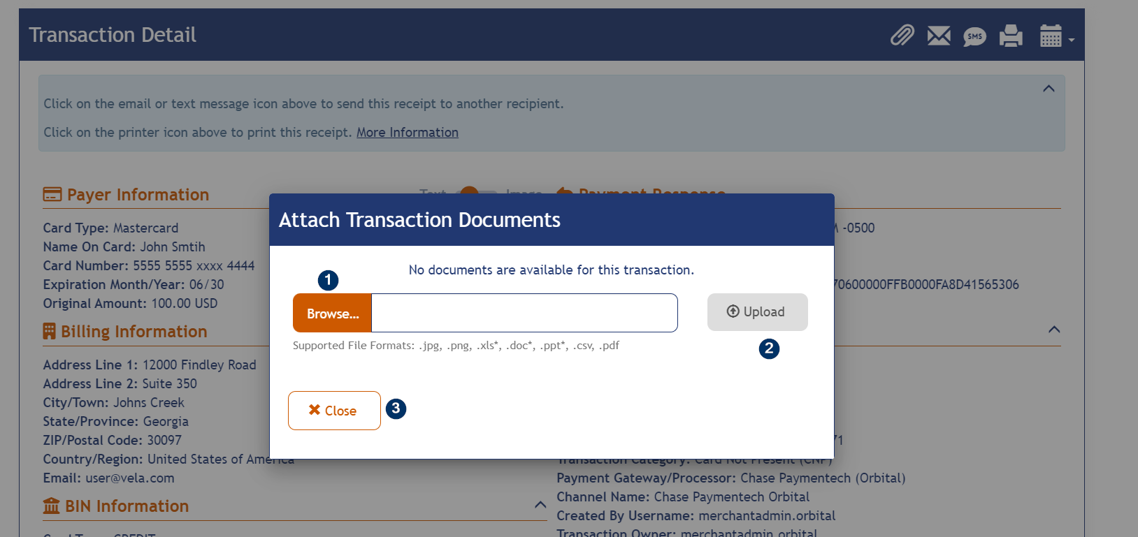 Attach Transaction Documents